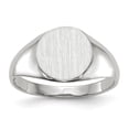 thumbnail image 1 of Auriga 14K White Gold 9.0x9.0 mm Closed Back Signet Ring for Women Size 6, 1 of 6