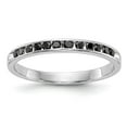 thumbnail image 1 of Auriga 14K White Gold Black Diamond Complete Channel Band for Women Size 7 (0.24ct, Clarity- I1), 1 of 3