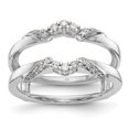 thumbnail image 1 of Auriga Fine Jewelry 14K White Gold Diamond Complete Ring Guard for Women Size 7 (0.2ct, Clarity- I1), 1 of 6
