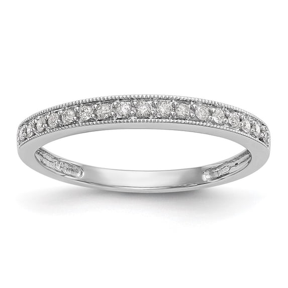 Auriga 14K White Gold Diamond Complete Wedding Band for Women Size 7 (0.17ct, Clarity- I1)