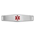 thumbnail image 1 of Auriga 14K White Gold Epoxy Enamelled Medical Id CT Soft Plate # 819 for Women(L- 38inch, W- 10mm), 1 of 4