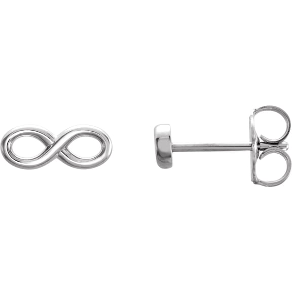 Auriga 14K White Gold Infinity-Inspired Earrings for Women