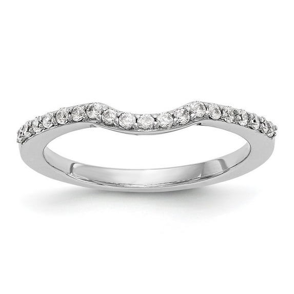 Auriga 14K White Gold Lab Grown Diamond Band for Women Size 7 (0.25ct, Color- D-E, Clarity- VS/SI)