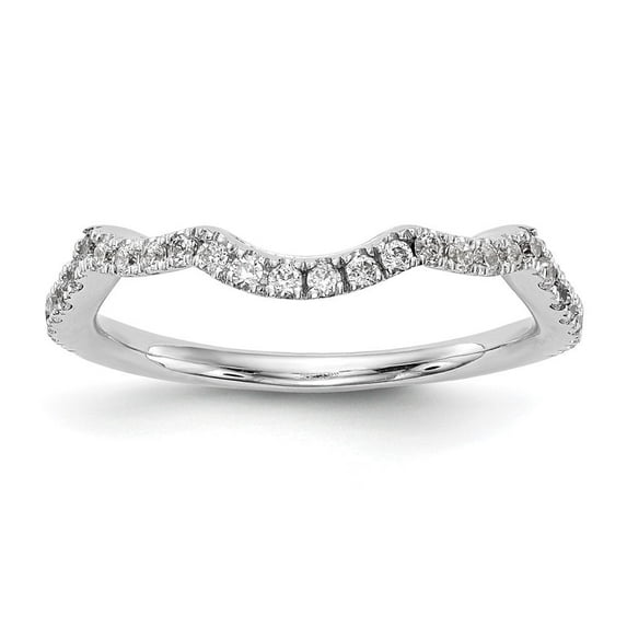 Auriga 14K White Gold Lab Grown Diamond Band for Women Size 7 (0.36ct, Color- D-E, Clarity- VS2/SI1)