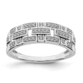 thumbnail image 1 of Auriga 14K White Gold Polished Fancy Diamond Ring for Women Size 7 (0.17ct, Clarity- I2), 1 of 5