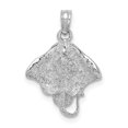 thumbnail image 1 of Auriga Fine Jewelry 14K White Gold Stingray Charm for Women (L-20 mm, W-15.25 mm), 1 of 6