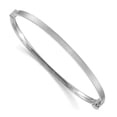 thumbnail image 1 of Auriga Fine Jewelry 14K White Gold Textured Hinged Bangle 7 inch for Women, 1 of 4