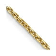 thumbnail image 1 of Auriga Fine Jewelry 14K Yellow Gold 1.45 mm Solid Diamond-cut Cable Chain Necklace for Women 22", 1 of 8