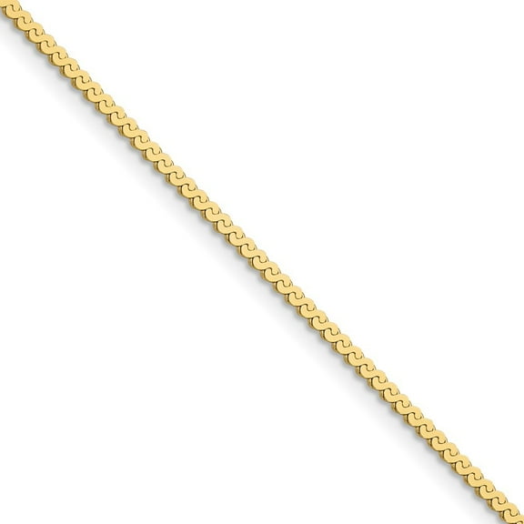 Auriga 14K Yellow Gold 1.55 mm Serpentina Chain Necklace for Women 16"