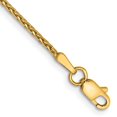 thumbnail image 1 of Auriga Fine Jewelry 14K Yellow Gold 1.5mm Parisian Wheat Anklet 10inch for Women, 1 of 6