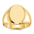 thumbnail image 1 of Auriga Fine Jewelry 14K Yellow Gold 16.0x11.5 mm Closed Back Signet Ring for Men Size 10, 1 of 6