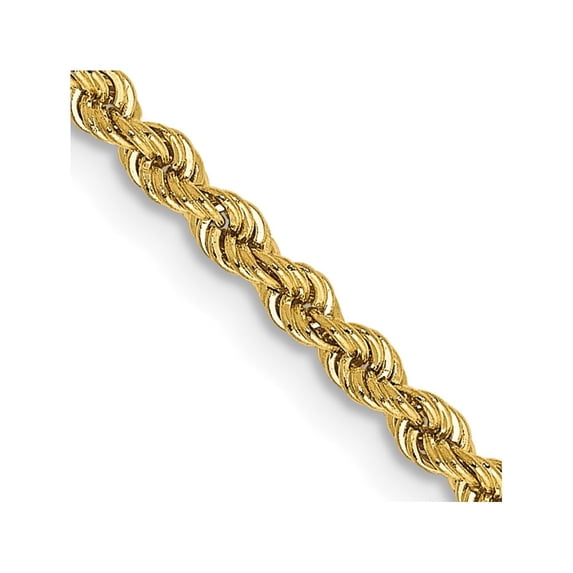 Auriga Fine Jewelry 14K Yellow Gold 2.25 mm Regular Rope Chain Necklace for Women 36"