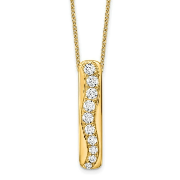 Auriga Fine Jewelry 14K Yellow Gold 2.9 mm Lab Grown Diamond Necklace for Women 18"