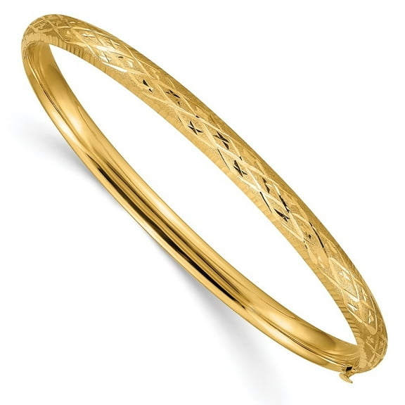 Auriga 14K Yellow Gold 3/16 Fancy Hinged Bangle for Women