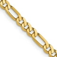 thumbnail image 1 of Auriga 14K Yellow Gold 3.25 mm Flat Figaro Chain Necklace for Women 20", 1 of 6