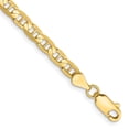 thumbnail image 1 of Auriga Fine Jewelry 14K Yellow Gold 3.75mm Concave Anchor Bracelet 7 inch for Women, 1 of 6