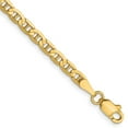 thumbnail image 1 of Auriga Fine Jewelry 14K Yellow Gold 3mm Concave Anchor Chain Bracelet 7 inch for Women, 1 of 5