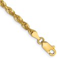 thumbnail image 1 of Auriga 14K Yellow Gold 4mm Extra-Light Rope Chain Bracelet 9 inch for Women, 1 of 6