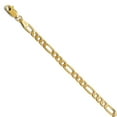 thumbnail image 1 of Auriga Fine Jewelry 14K Yellow Gold 4mm Flat Figaro Chain Bracelet 7 inch for Women, 1 of 6