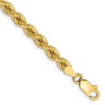 thumbnail image 1 of Auriga 14K Yellow Gold 4mm Regular Rope Chain Bracelet 8 inch for Women, 1 of 6