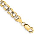 thumbnail image 1 of Auriga Fine Jewelry 14K Yellow Gold 6.75mm Semi-Solid Curb Bracelet 8inch for Women, 1 of 5