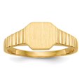 thumbnail image 1 of Auriga Fine Jewelry 14K Yellow Gold 7.5x6.0 mm Open Back Signet Ring for Women Size 3.5, 1 of 6