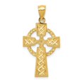 thumbnail image 1 of Auriga Fine Jewelry 14K Yellow Gold Celtic Cross Pendant for Women (L-34 mm,W-17 mm), 1 of 6