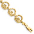 thumbnail image 1 of Auriga Fine Jewelry 14K Yellow Gold Cladding Circle Horizontal Bracelet 7.25 inch for Women, 1 of 6