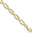 thumbnail image 1 of Auriga Fine Jewelry 14K Yellow Gold Diamond-cut Bracelet 7inch for Women, 1 of 5