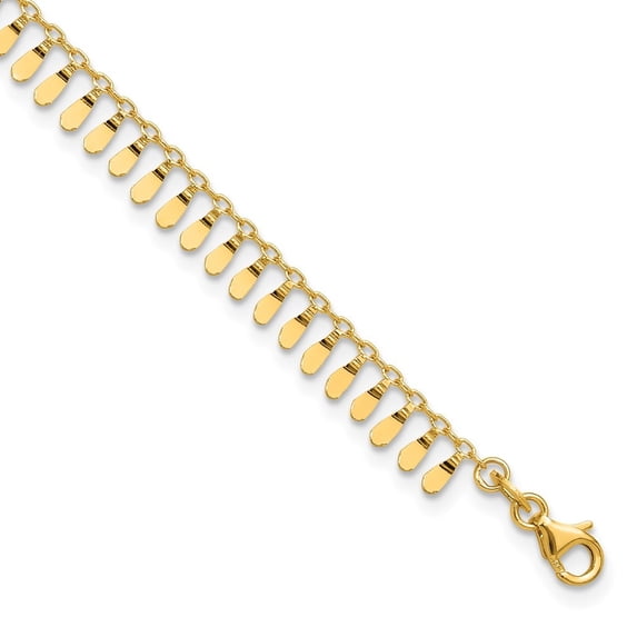 Auriga 14K Yellow Gold Fancy Anklet 9inch for Women