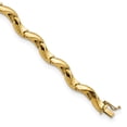 thumbnail image 1 of Auriga 14K Yellow Gold Fancy Wavy Link Bracelet 7.5 inch for Women, 1 of 5