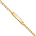 thumbnail image 1 of Auriga Fine Jewelry 14K Yellow Gold Flat Anchor Link Id Bracelet 5.5 inch for Women, 1 of 5
