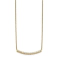 thumbnail image 1 of Auriga 14K Yellow Gold Lab Grown Diamond Curved Bar Necklace for Women 18", 1 of 3