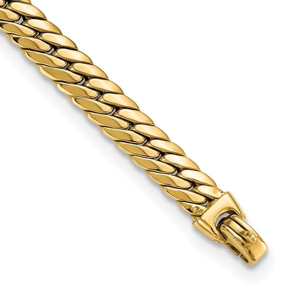 Auriga Fine Jewelry 14K Yellow Gold Large Snake Chain Bracelet 7.5 inch for Women