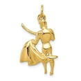 thumbnail image 1 of Auriga Fine Jewelry 14K Yellow Gold Matador Charm Pendant for Women (L-30 mm,W-16 mm), 1 of 6