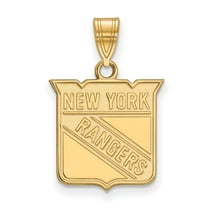 Auriga 14K Yellow Gold NHL LogoArt New York Rangers Medium Pendant for Women