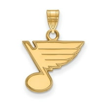 Auriga 14K Yellow Gold NHL LogoArt St. Louis Blues Small Pendant for Women