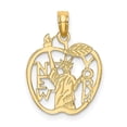 thumbnail image 1 of Auriga Fine Jewelry 14K Yellow Gold New York /Statue Of Liberty In Apple Charm Pendant for Women(L-15.9mm,W-15mm), 1 of 6