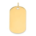 thumbnail image 1 of Auriga Fine Jewelry 14K Yellow Gold Plain 0.013 Gauge Engraveable Dog Tag Disc Charm for Women (L-30mm, W-17mm), 1 of 3