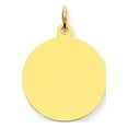 thumbnail image 1 of Auriga Fine Jewelry 14K Yellow Gold Plain .013 Gauge Circular Engravable Disc Charm for Women (L-26mm, W-19mm), 1 of 4