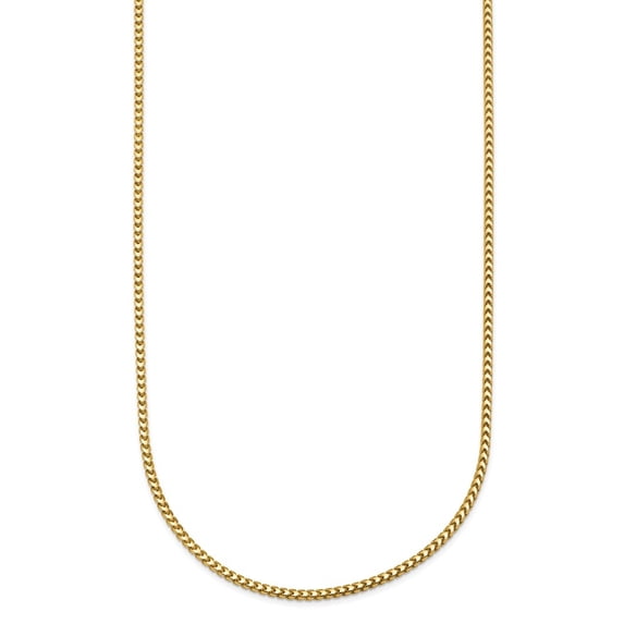 Auriga Fine Jewelry 14K Yellow Gold Polished 1.5 mm Solid Franco Chain Necklace for Women 30"