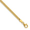 thumbnail image 1 of Auriga 14K Yellow Gold Polished 3.4 mm Solid Curb Chain Necklace for Mens 24", 1 of 3