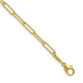 thumbnail image 1 of Auriga 14K Yellow Gold Polished 3.4 mm Solid Paperclip Link Chain Necklace for Women 18", 1 of 3