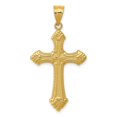 thumbnail image 1 of Auriga Fine Jewelry 14K Yellow Gold Polished Cross Pendant for Women (L-37 mm,W-20 mm), 1 of 6