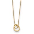 thumbnail image 1 of Auriga 14K Yellow Gold Polished Interlocking Circles Chain Necklace for Women 18", 1 of 4