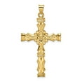 thumbnail image 1 of Auriga 14K Yellow Gold Polished Solid Fancy Design Cross Pendant for Women (L-52.42mm, W-29.18mm), 1 of 6
