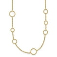 thumbnail image 1 of Auriga Fine Jewelry 14K Yellow Gold Polished and Diamond-cut Open Circles Necklace for Women 18", 1 of 5