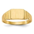 thumbnail image 1 of Auriga Fine Jewelry 14K Yellow Gold Rectangular Satin Signet Ring for Women Size 2.25, 1 of 3