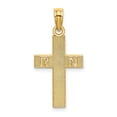thumbnail image 1 of Auriga 14K Yellow Gold Rn Cross Charm Pendant for Women (L-18.1 mm,W-12.33 mm), 1 of 6