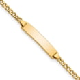 thumbnail image 1 of Auriga Fine Jewelry 14K Yellow Gold Semi-Solid Cuban Id Bracelet 6 inch for Women, 1 of 5